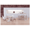 Tabouret de bar Paperflow Meet, bois, blanc, lot de 2 pièces