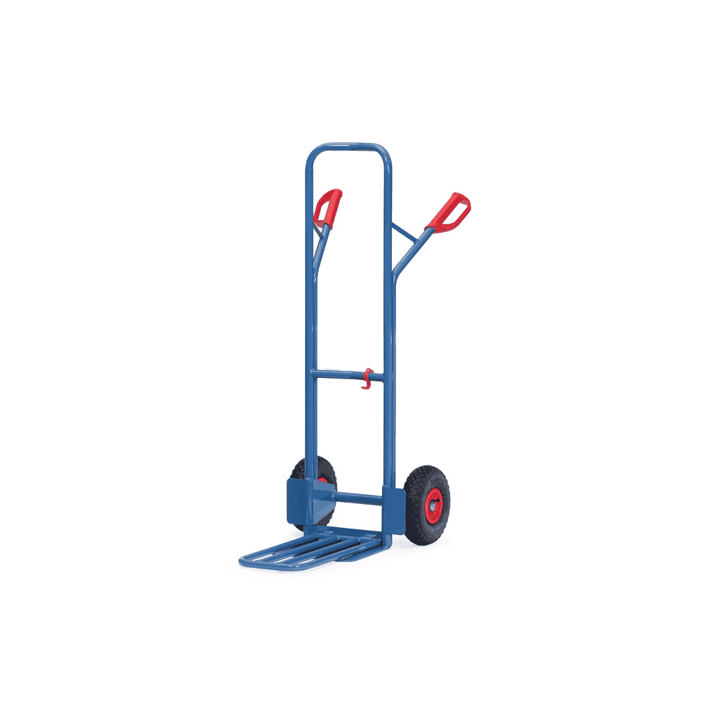 Fetra Diable pour colis 300 kg de capacité de charge, hauteur 1300 mm, pelle en tôle d'acier et pliable