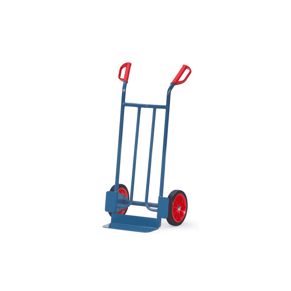 Diable en tube d'acier, hauteur 1150 mm, pelle standard