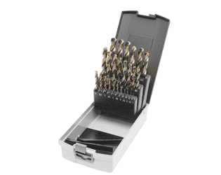 KRAFTWERK PRO LINE HSSE-Co5 Spiralbohrer-Set, 25-teilig, 1–13 mm, Cobalt-Bohrer für Metall