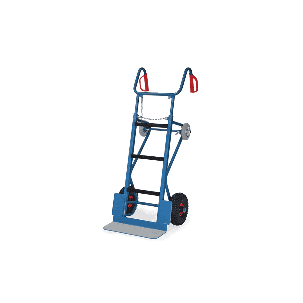Fetra Diable pour appareils complet avec roues gonflables, capacité de charge 400 kg, LxH 700 x 1300 mm