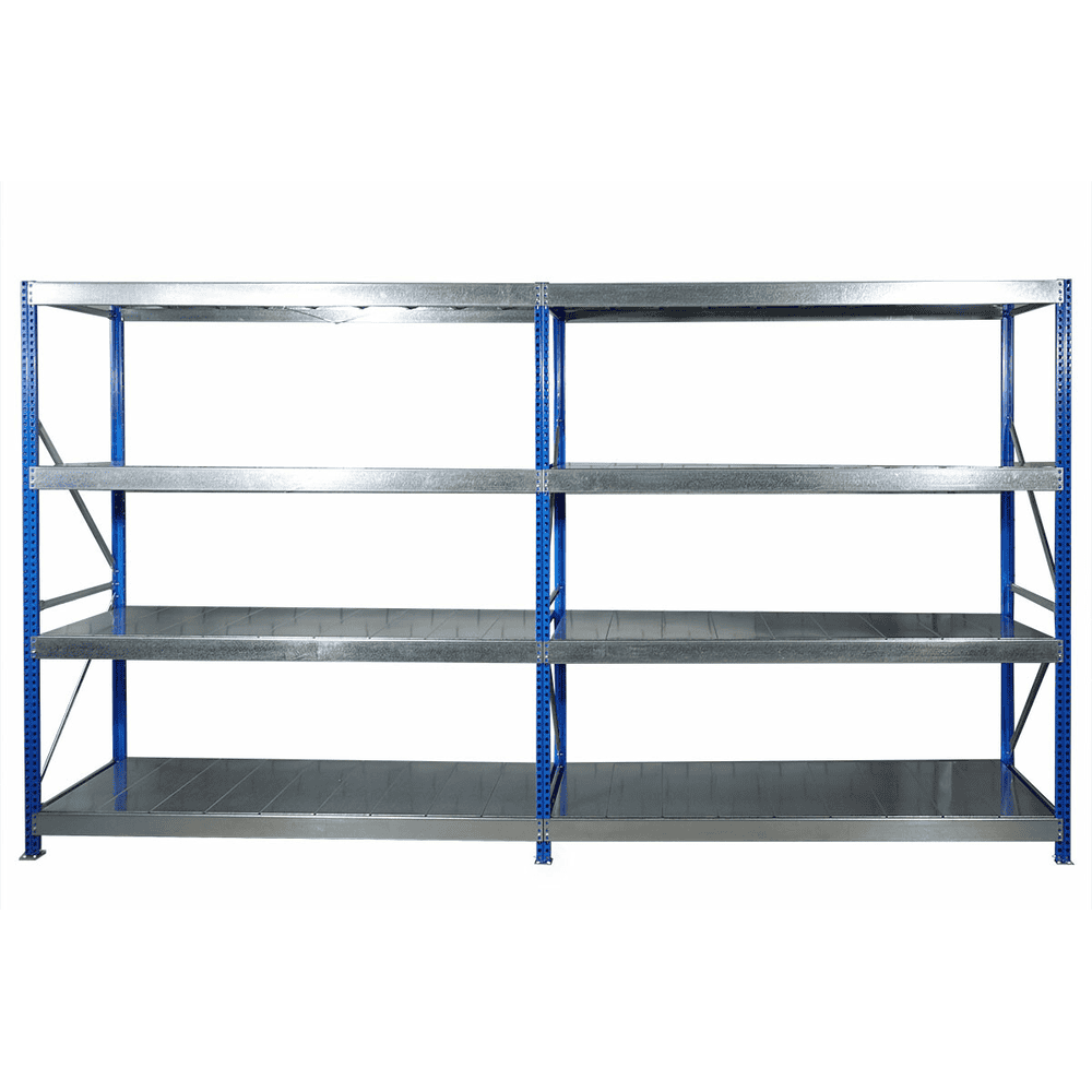 Fachbodenregal Komplettset M50, Gesamttraglast 2800 kg, in zwei Ausführungen