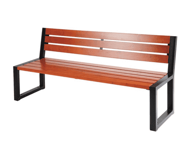 Parkbank-Berlin mit Rückenlehne, aus Kieferholz, 1800 x 500 mm