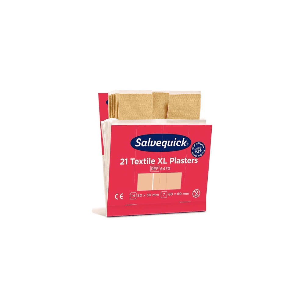 Pansements textiles extra-larges, Cederroth 6470, recharge, paquet de 6 x 21 pièces