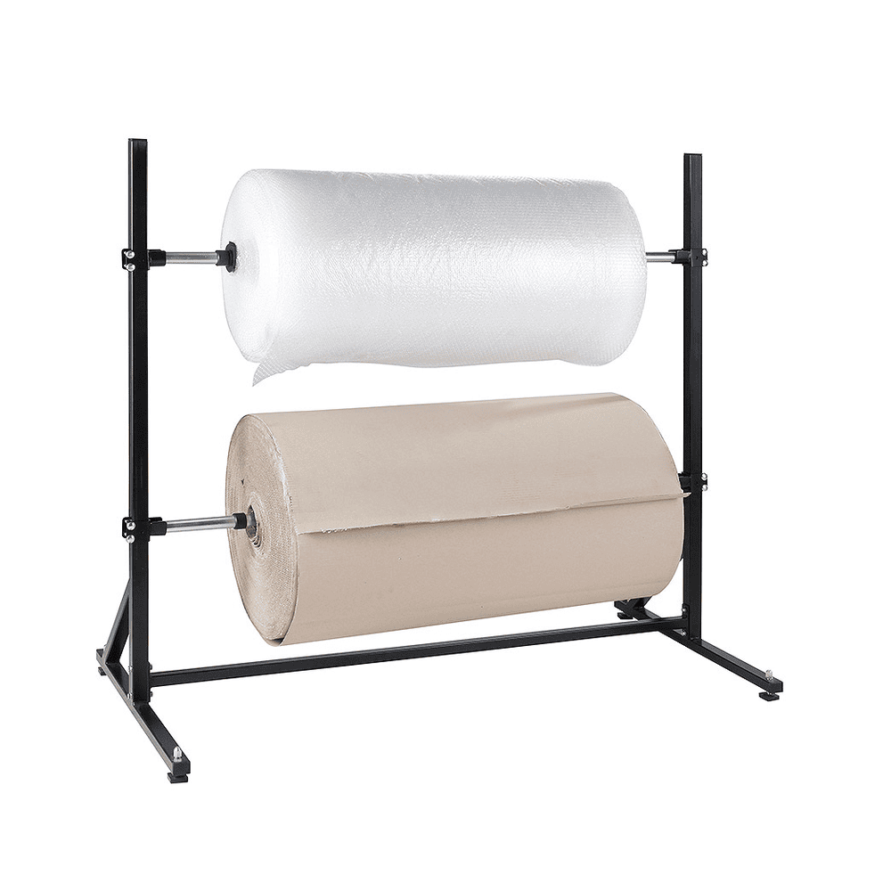 Support pour 2 rouleaux de matériel d'emballage horizontal
