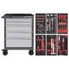 KRAFTWERK Werkstattwagen BT700 5 Schubladen Swiss Line, inkl. Werkzeug, 121-teilig, BxTxH 719 x 474 x 1000 mm