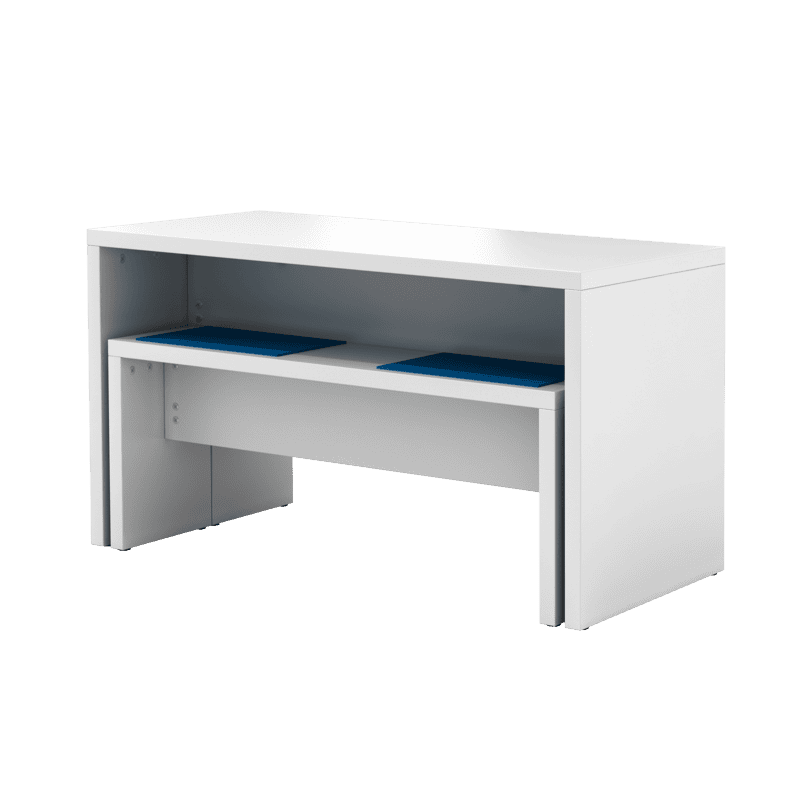 Bistro-Besprechungs-Sitzbank Noah, 1180 x 340 x 450 mm, weiss