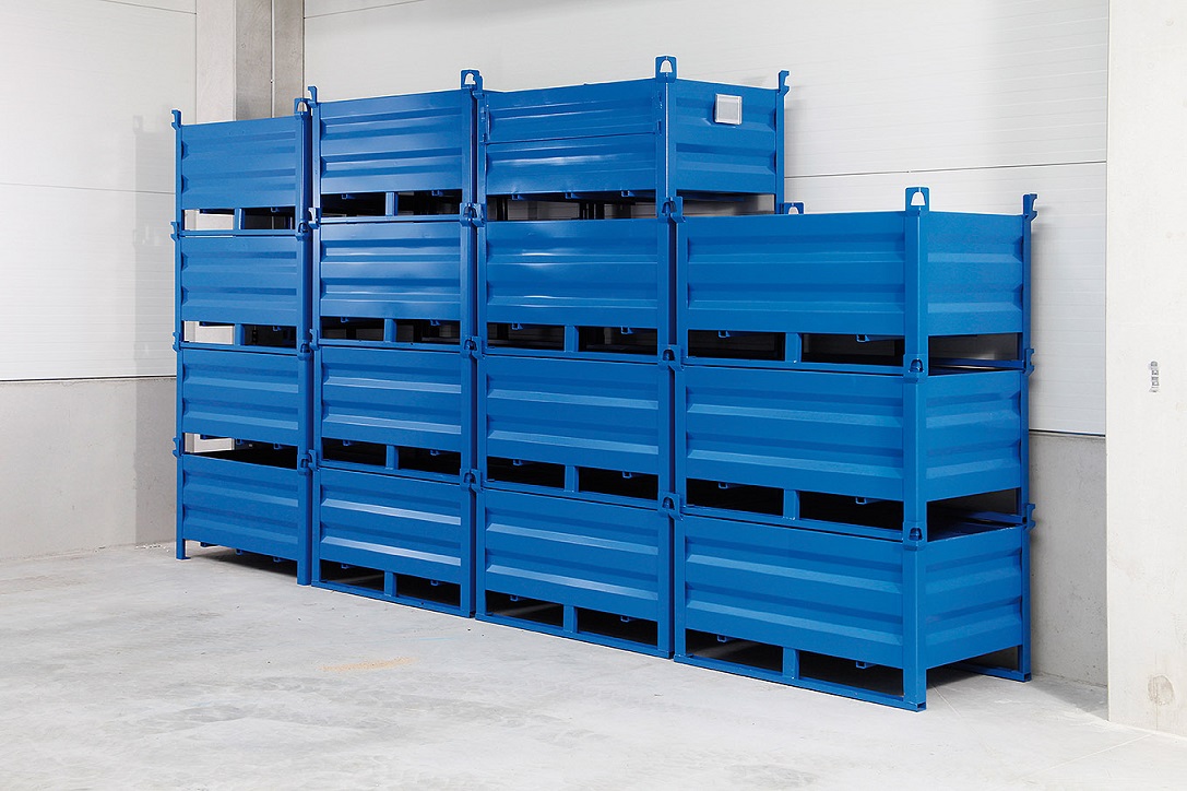 Materialbox mit Schienen