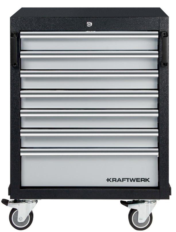 KRAFTWERK MOBILIO Chariot d'atelier avec caisson inférieur, 7 tiroirs, sans outils, disponible en 2 couleurs