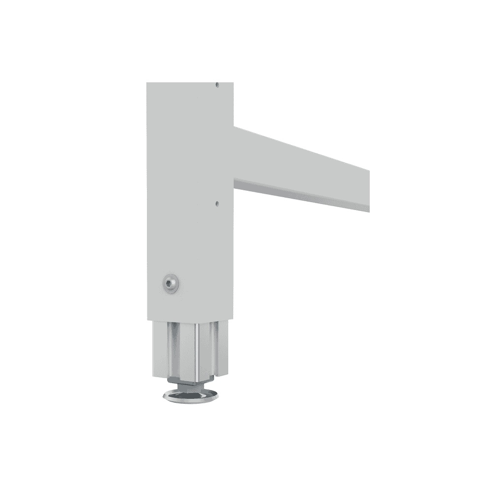 Bedrunka+Hirth ESD-Arbeitsplatz workergo 4-Fuss, Grundgestell Tiefe 750 mm, höhenverstellbar mit Klemmfeststellung, 2 Breiten