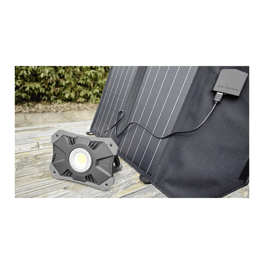 Steffen LED Akku-Arbeitsstrahler 25 W, 3'000 lm, 6500 K, 3-stufig dimmbar, IP54, schwarz/grau