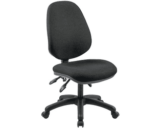 Chaise de bureau Arws SY20, mécanisme synchrone, tissu, sans accoudoirs, noir