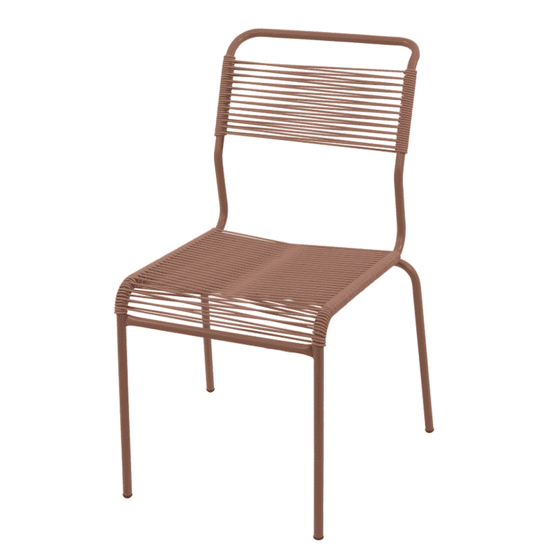 Schaffner Chaise Spaghetti Säntis sans accoudoirs, en tube d'acier galvanisé et revêtu, disponible en plusieurs versions