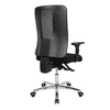 Chaise de bureau Topstar Open X avec dossier en résille et accoudoirs, noir