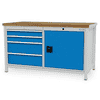 Bedrunka+Hirth Kastenwerkbank R 24-24 mit 4 Schubladen und 1 Flügeltüre, BxT 1500 x 750 mm
