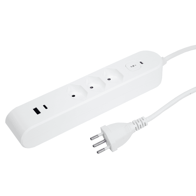 Steffen Steckdosenleiste IQ PRO, T13 Steckdosen, 1 x USB-A (18W), 1 x USB-C PD (20W), 10 A, IP20, 3 m Kabel, diverse Ausführungen