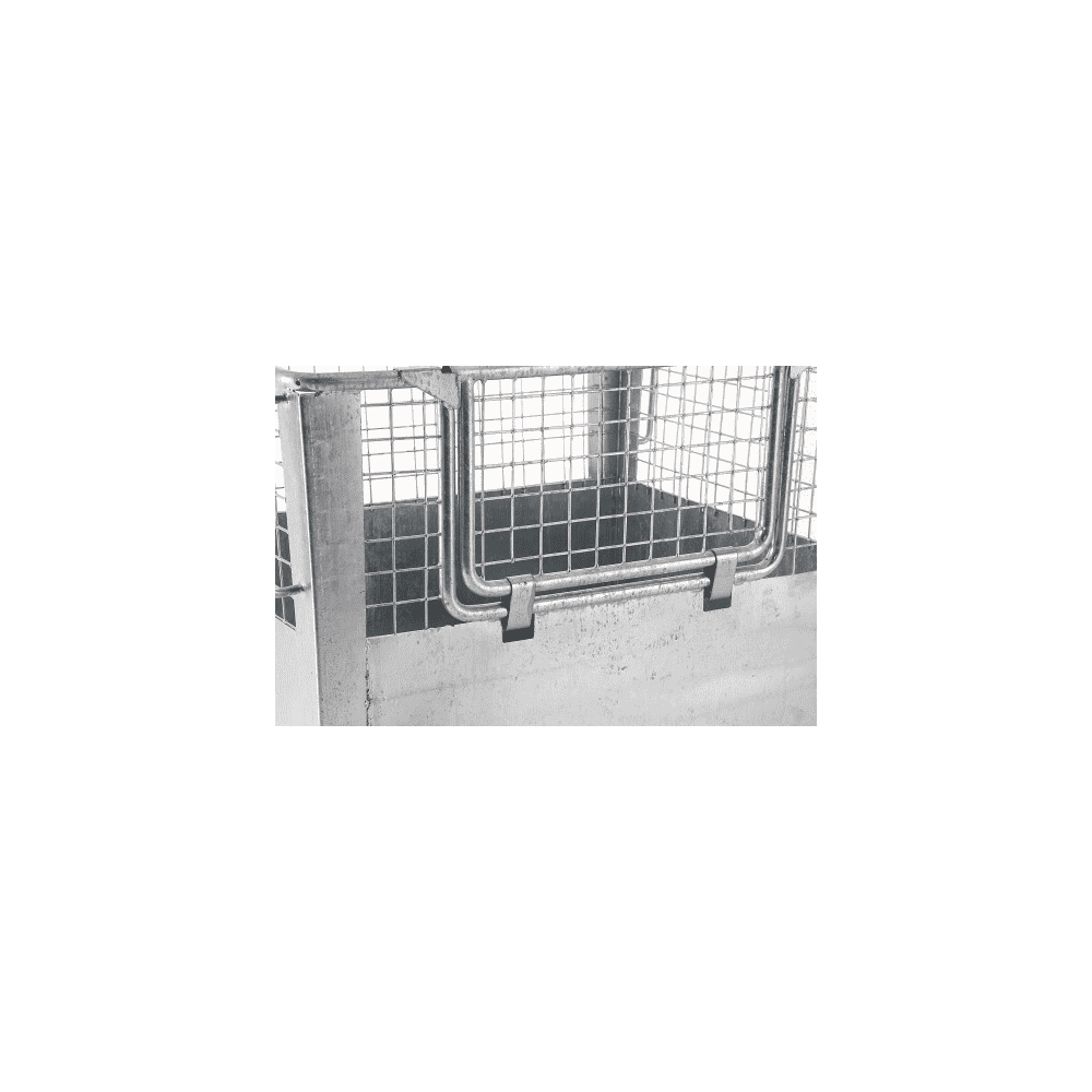 Conteneur grillagé-chariot, pour la collecte de déchets, 1270 x 1000 x 1230 mm, 1400 litres