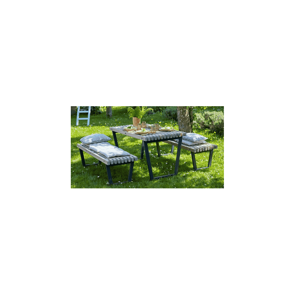 Siesta-table de jardin, bois flottant coleur, 1380 mm