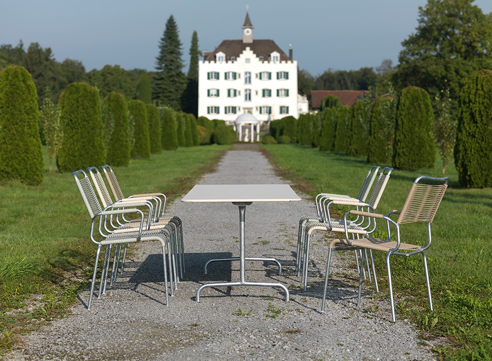 Schaffner RIGI Chaise design spaghetti pour la gastronomie et la terrasse, en diverses exécutions