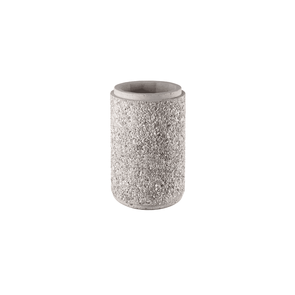 Abfalleimer aus Beton | individuelle Ausstattung | verschieden farbige Deckel und verzinkter Innenbehälter als Zubehör erhältlich | Gewicht 220 kg