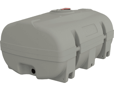 CEMO Fût en PE de forme valise, gris, de 600 à 3000 litres, sans cloison anti-ballottement