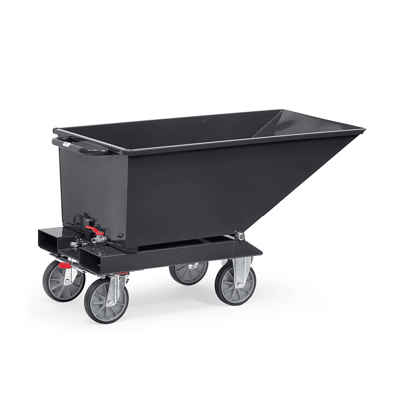 Fetra Muldenkipper mit Ablasshahn "GREY EDITION", 250 Liter Inhalt, 750 kg Tragkraft