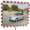 Miroir routier, Type TM avec cadre rouge-blanc