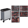KRAFTWERK Werkstattwagen BT700 8 Schubladen, inkl. Werkzeug, 236-teilig, BxTxH 719 x 474 x 1000 mm