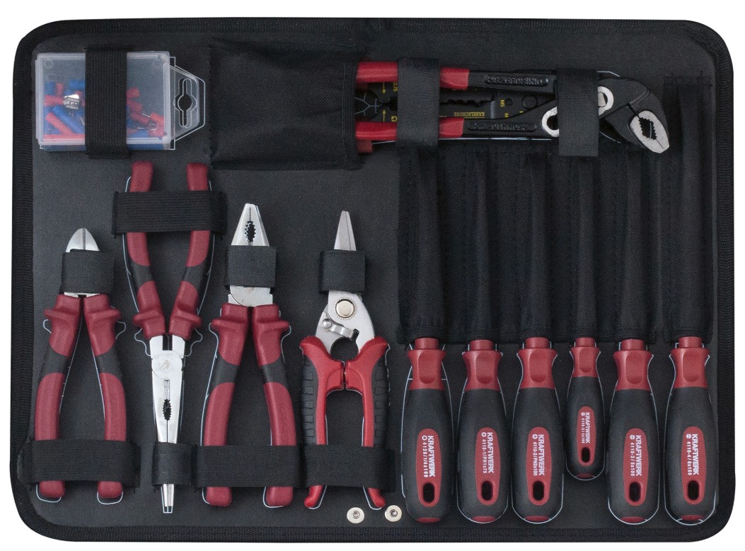 KRAFTWERK PRO LINE Werkzeugkoffer mit Akku-Bohrschrauber von BOSCH, 1/4" + 1/2", 264-tlg