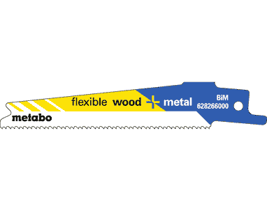 Metabo Säbelsägeblatt "Flexible Wood and Metal" 100 mm x 0.9 mm, 5 Stück