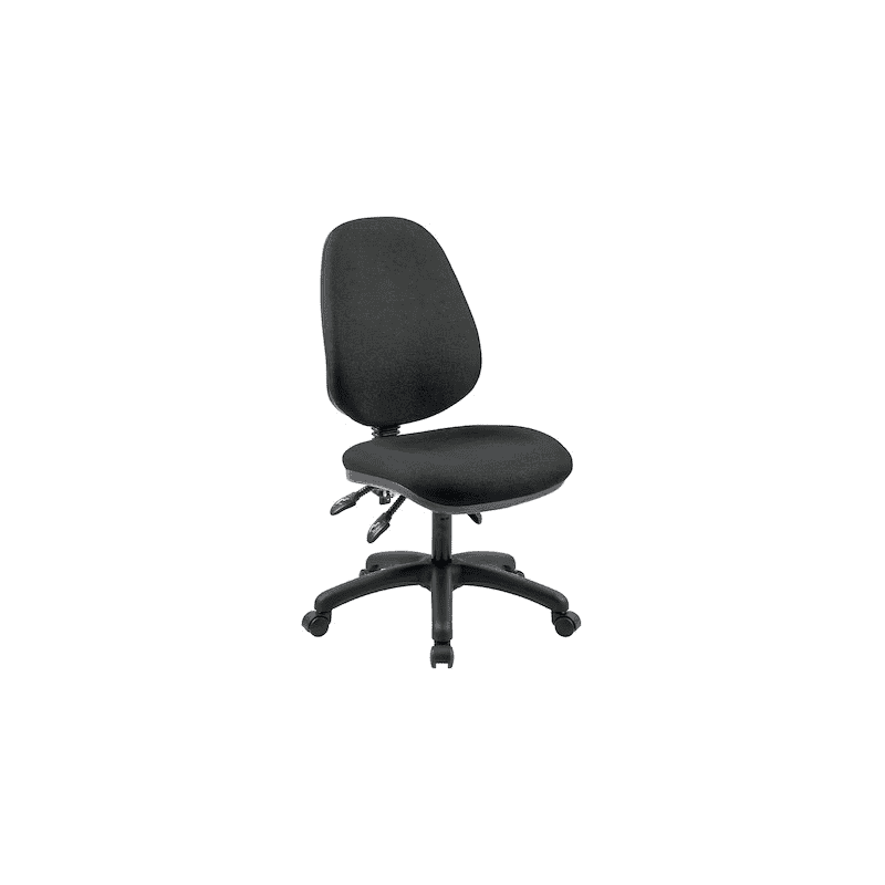 Chaise de bureau Arws SY20, mécanisme synchrone, tissu, sans accoudoirs, noir