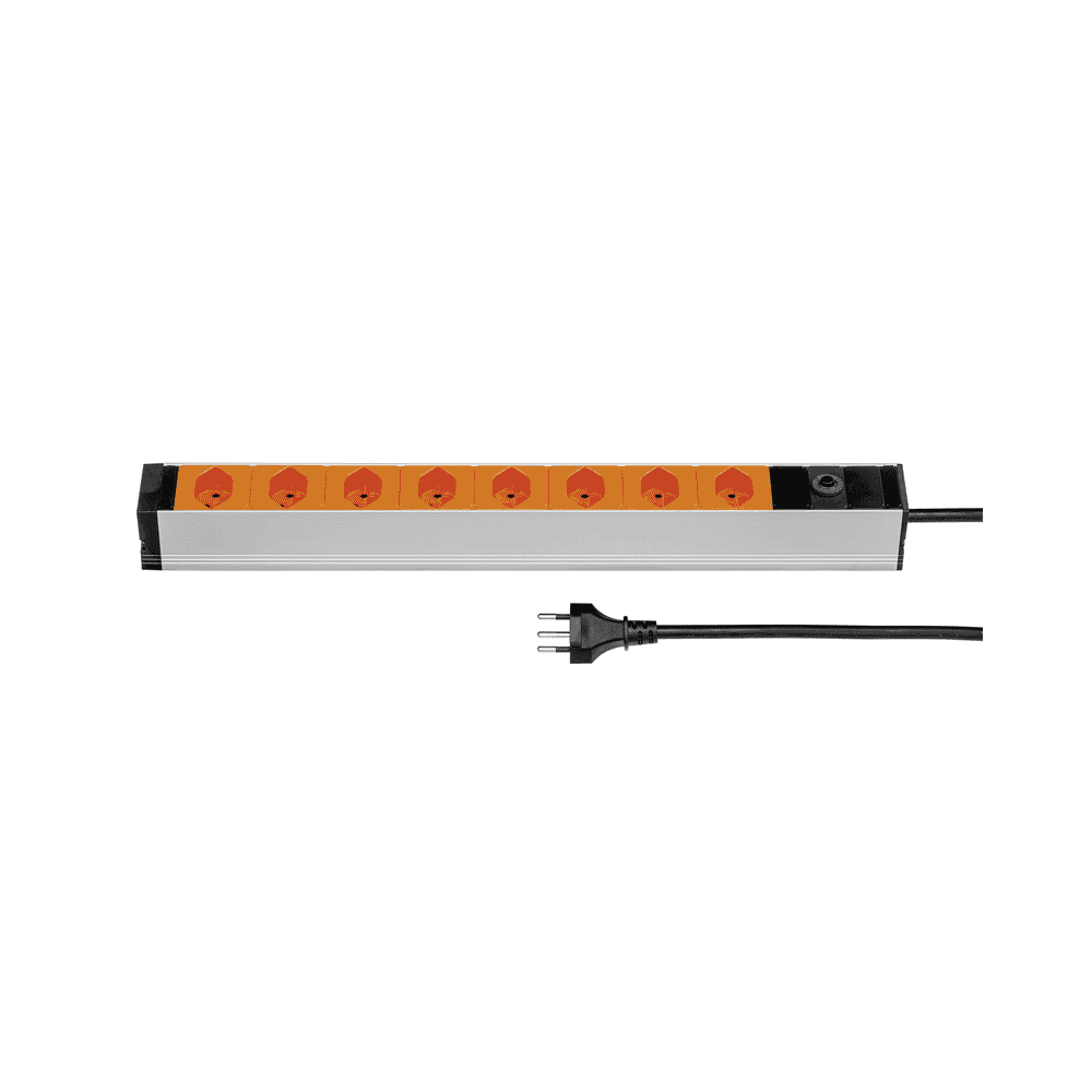 Steffen Steckdosenleiste ALU MODULAR PDU, 8 x T13, 10 A, IP20, 3 m Kabel, mit Überstromschutz, diverse Farben