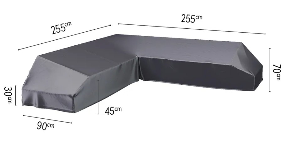 Platinum AeroCover Housse de protection Lounge en forme de L, L x L x H 2550 x 900 x 700 mm