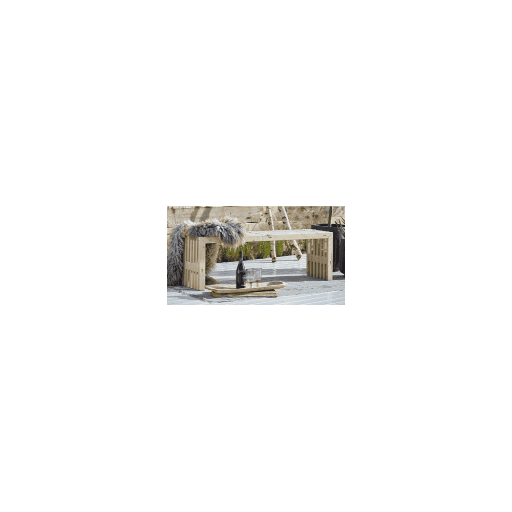 Banc rustique, deux couleurs, deux longueurs, avec ou sans étagère