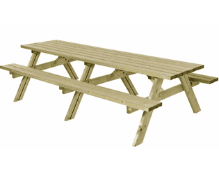 PLUS Kombi-Gartenmöbel, mit Klappsitzen, 3000 x 1550 x 710 / 450 mm