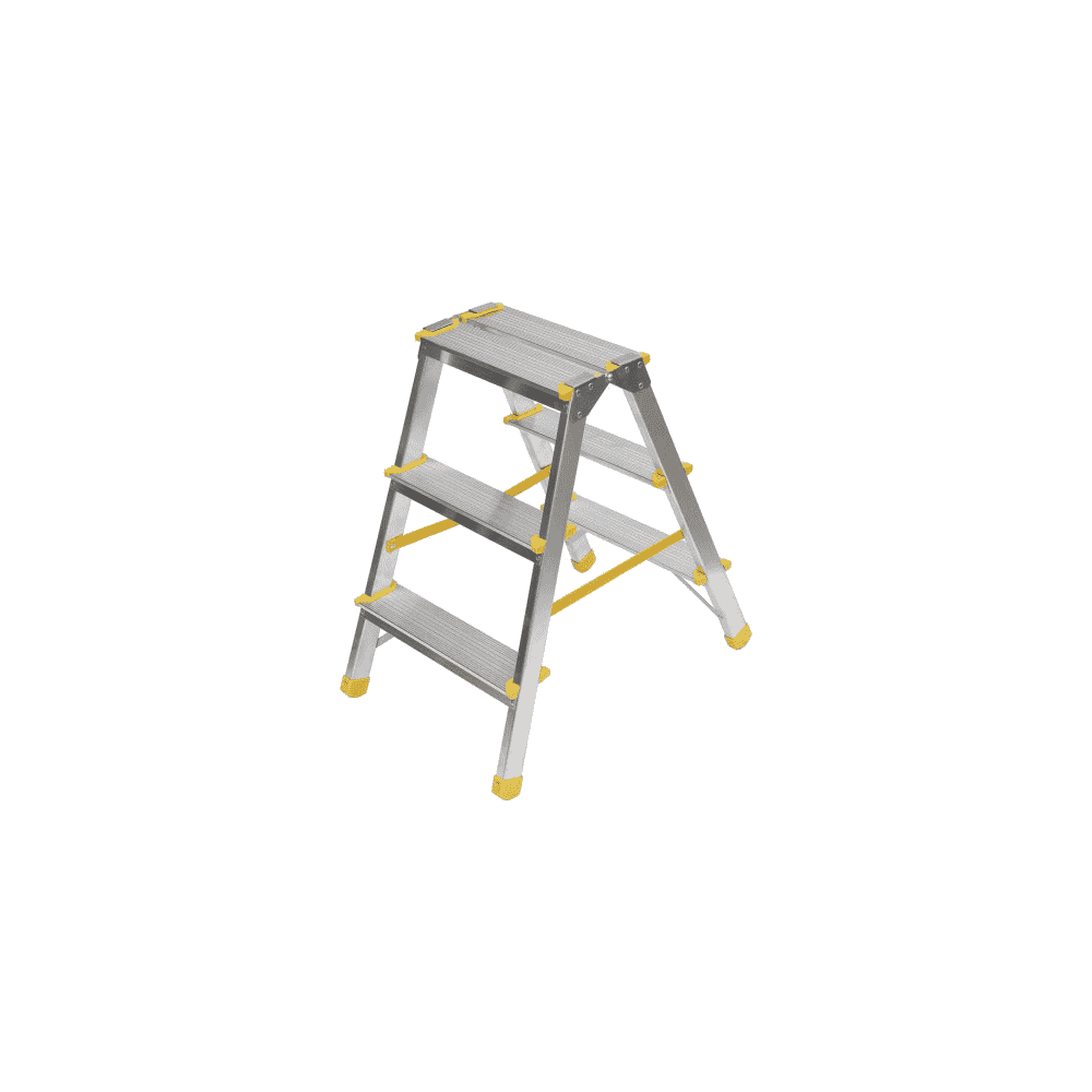 Stufenleiter aus Aluminium, 3 Stufen