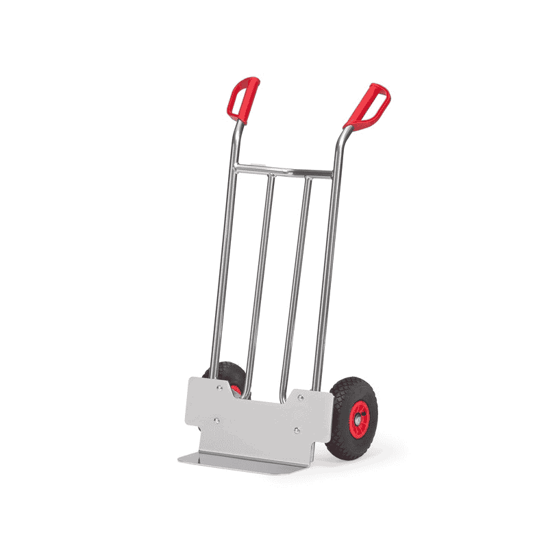 Fetra Diable en tube d'aluminium avec pelle en aluminium, capacité de charge 150 kg