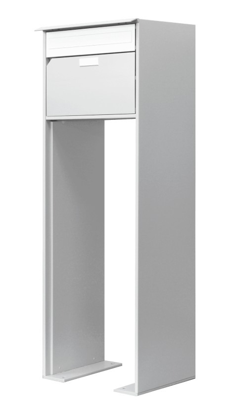 Huber Boîte aux lettres Alu 400 avec rallonge latérale et socle, disponible en 2 couleurs