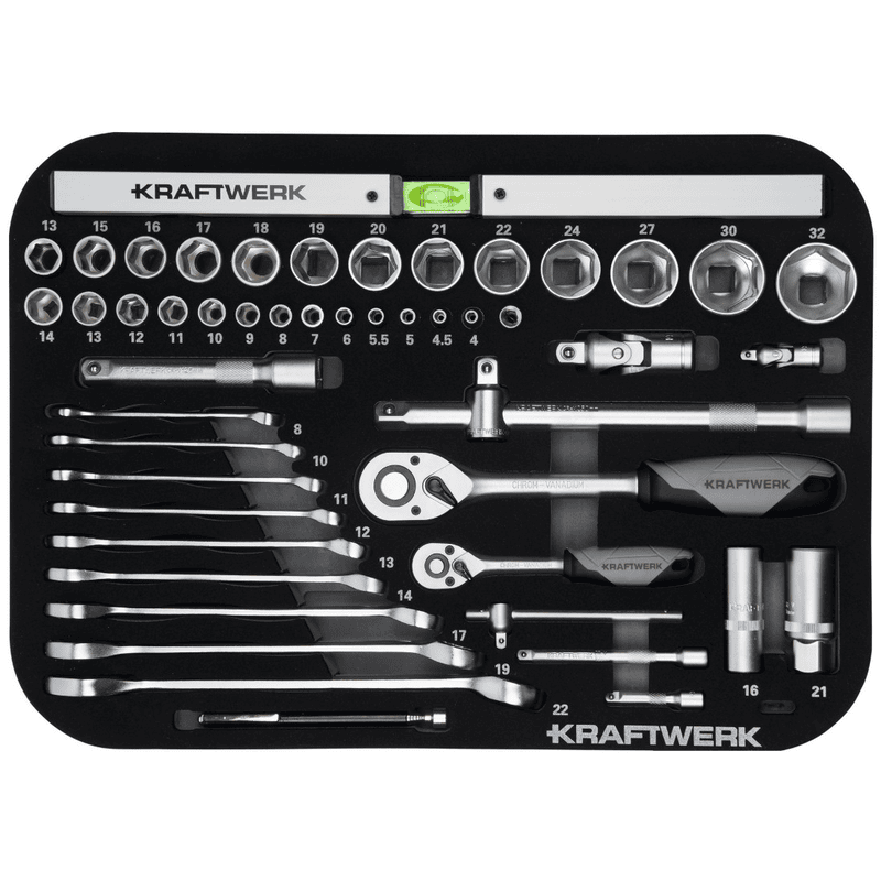 KRAFTWERK Werkzeugkoffer, BASIC ABS-Werkzeugkoffer B100 inkl. Werkzeug, 1/4" + 1/2", 170 teilig