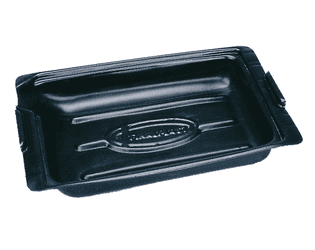 PE-Auffangschale 16 l, flach, für Ölwechsel und Werkstatt, schwarz, 800 × 460 × 100 mm
