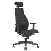 Chaise de bureau Novy Styl Carl HR avec dispositif anti-basculement, assise 100 % polyester, noir