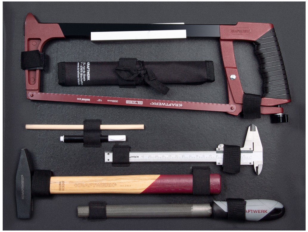 KRAFTWERK BASIC-Werkzeugkoffer, inkl. Werkzeug, B147, 1/4"+1/2", 158-teilig