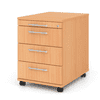 Caisson roulant Zermatt avec 4 tiroirs, fermeture automatique Soft Stopp, en diverses versions