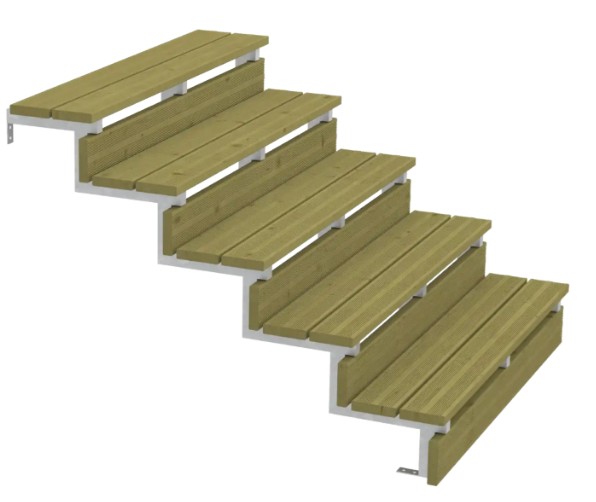 PLUS Limon d'escalier à 34,2°, profondeur de marche 280 mm, disponible en plusieurs versions