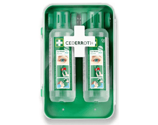 Support mural, Cederroth Eye Wash Cabinet 51011040, avec 2 x solution de rinçage oculaire