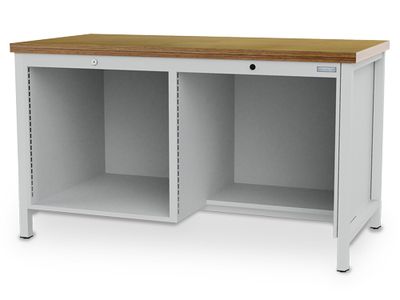 Bedrunka+Hirth Kastenwerkbank mit 2 Leergehäusen, R 24-24, Tiefe 750 mm