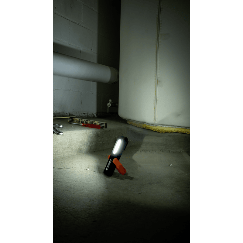 Steffen LED Akku-Handlampe 3 W, 150 lm, 6000K, IP20, schwarz/orange