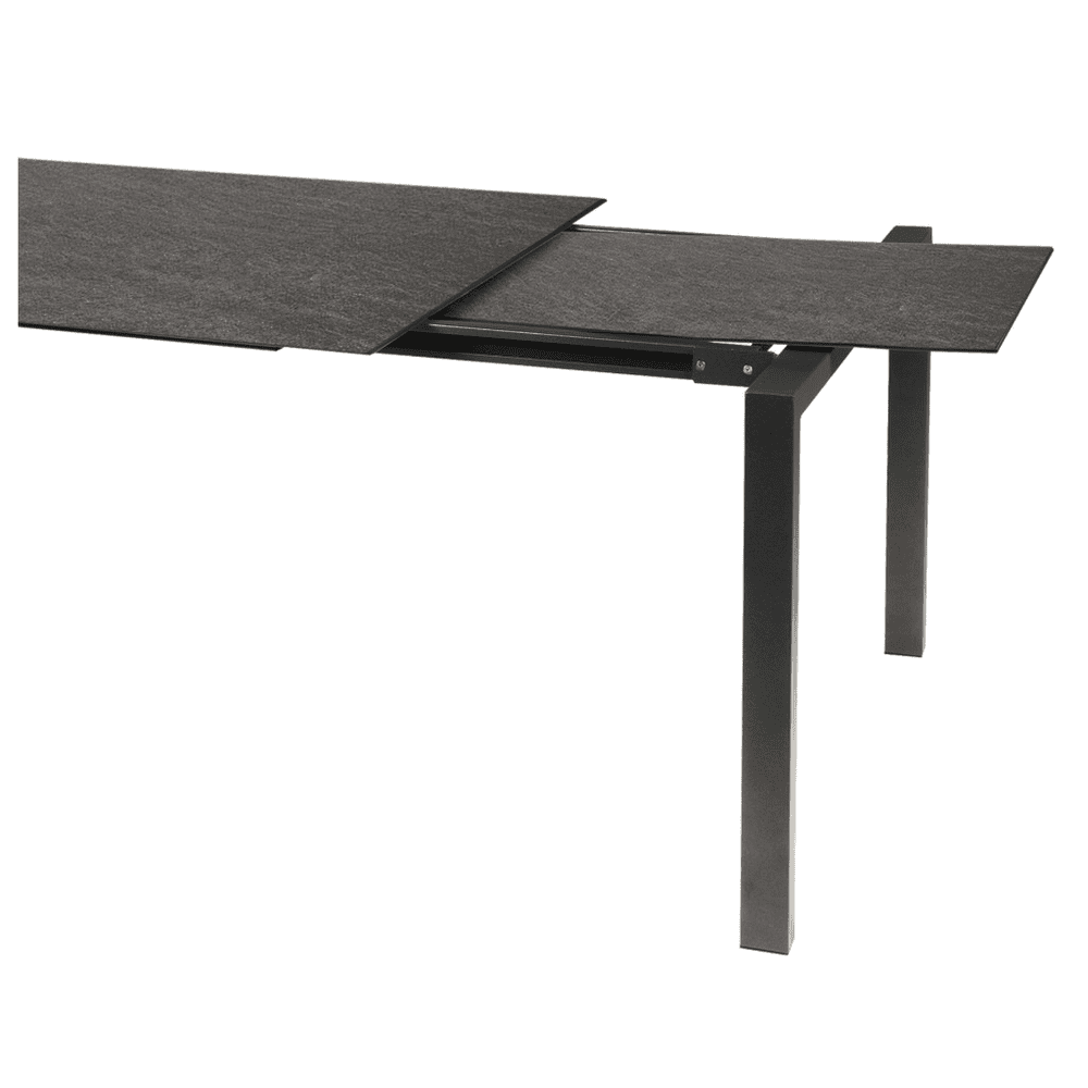 Schaffner Table de jardin LUZERN en fibre de verre extensible, L x L 2200/2800 x 1000 mm, disponible en 3 versions