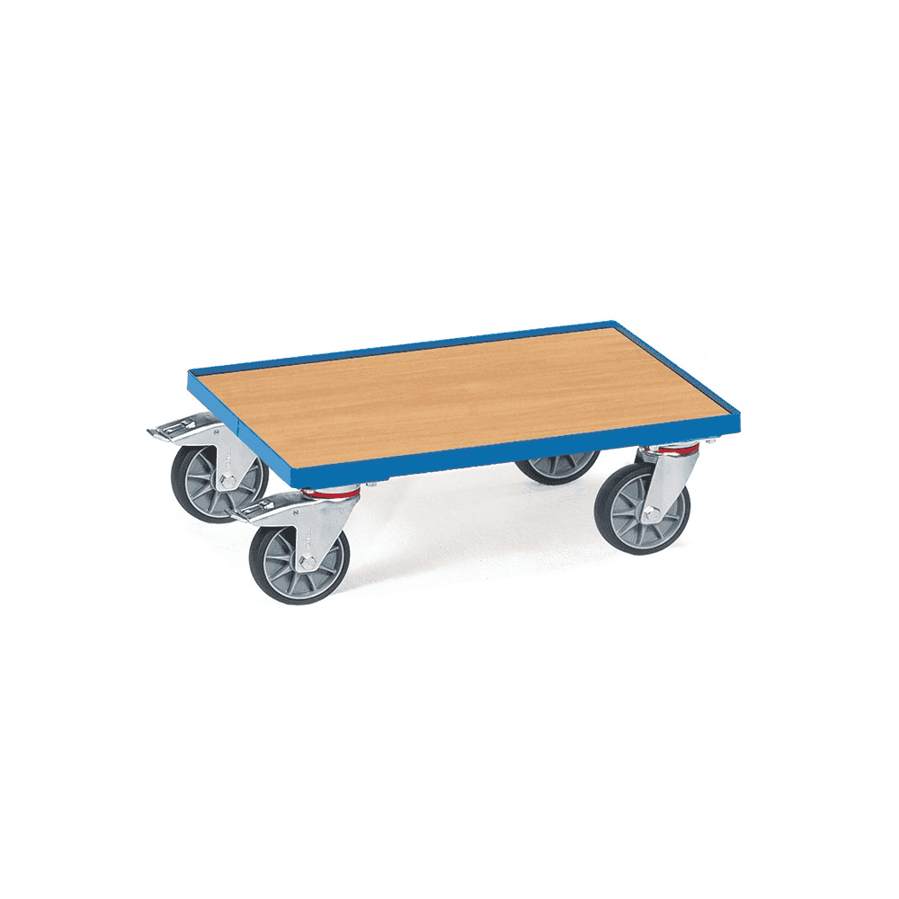 Fetra Eurokasten-Roller mit Bodenplatte und Rand 15 mm hoch