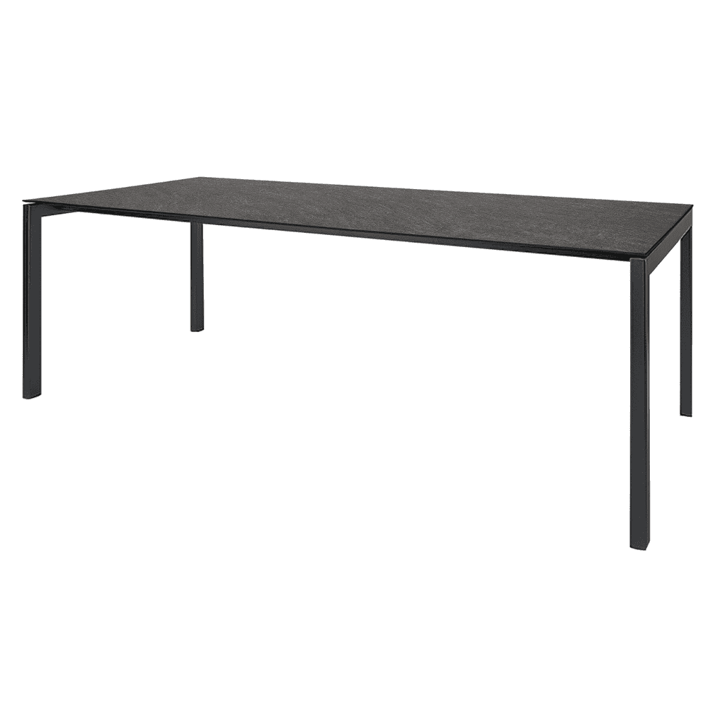 Schaffner Table de jardin en fibre de verre Lucerne, structure en acier galvanisé, disponible en 3 tailles